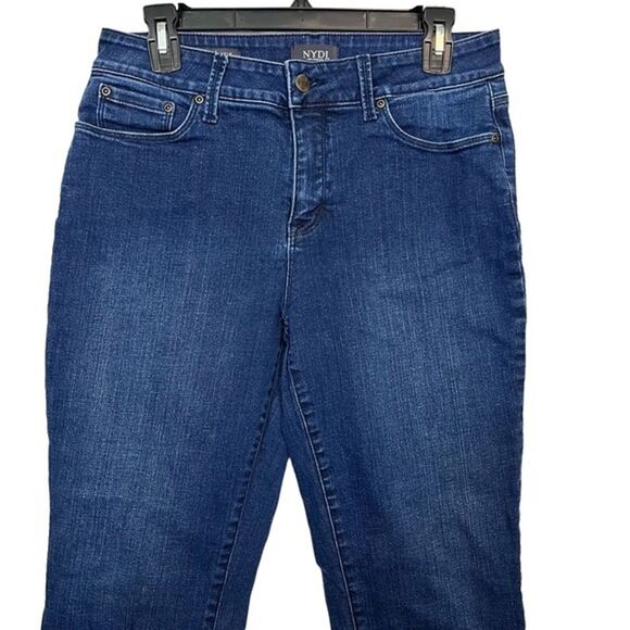 NYDJ Not Your Daughter's Jeans MARILYN ANKLE Dark Wash Stretch Jeans Flowers 10 - Picture 6 of 16